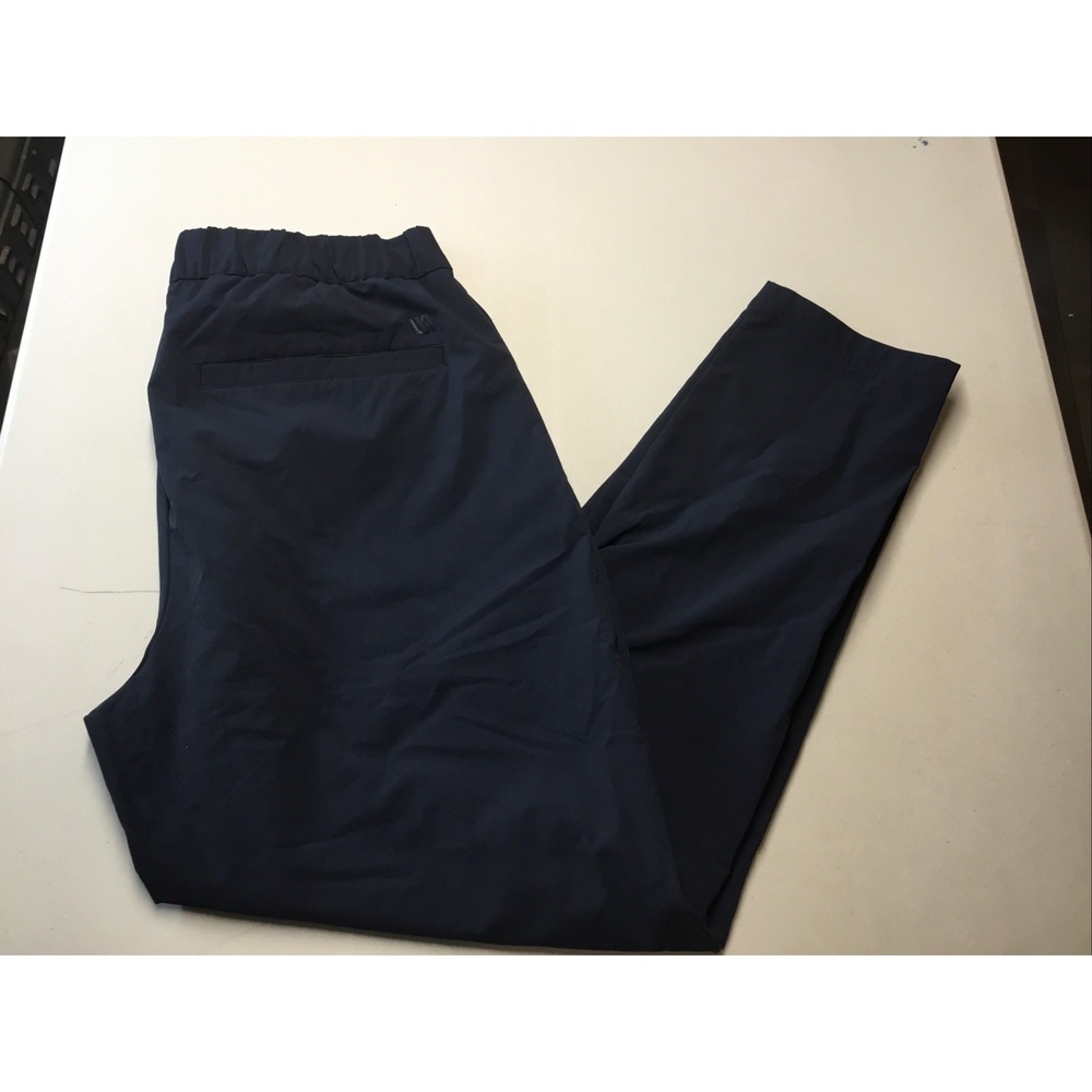 VRST Athletic Joggers Men's Large Navy Blue Draw String Zipper Snap On Button